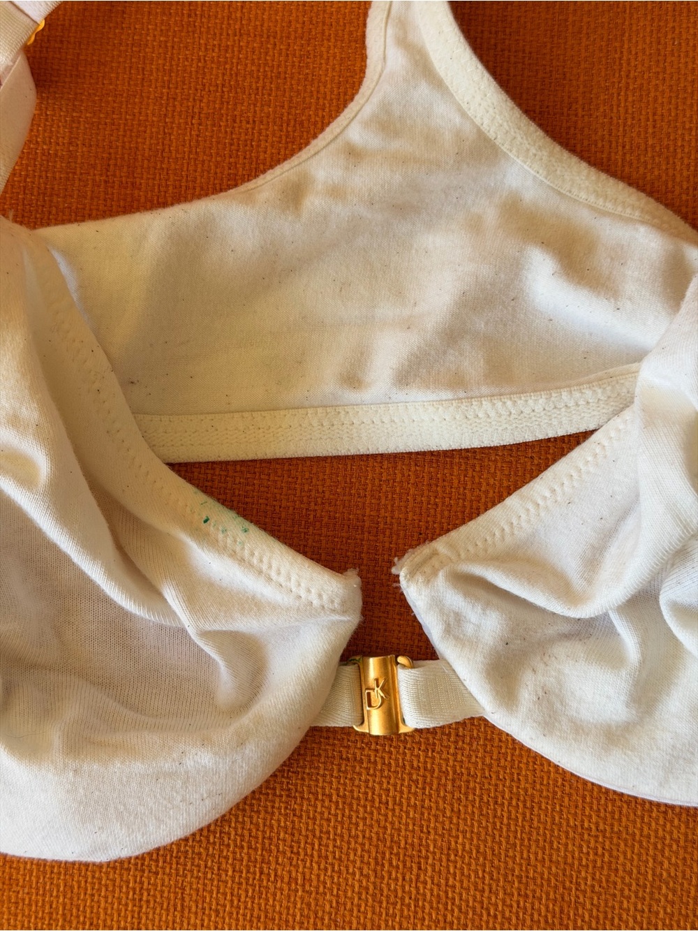 Vintage Donna Karan White Front‑Closure Race back Cotton Bra - Picture 3 of 6